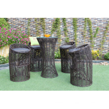 Exklusives Resin Rattan Bar Set Für den Außenbereich